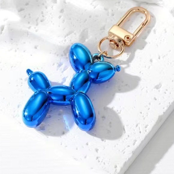 BAG CHARM Electric Blue Cartoon Balloon Puppy - Picture 2 of 4